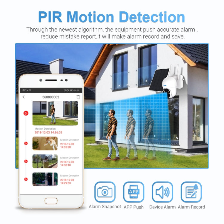 ESCAM QF255 2.0 Million Pixels 1080P HD WiFi Solar Camera, Support Two-way Voice & PIR Motion Detection & Night Vision & TF Card, QF255 ESCAM QF255 2.0 Million Pixels 1080P HD WiFi Solar Camera, Support Two-way Voice & PIR Motion Detection & Night Vision & TF Card, QF255